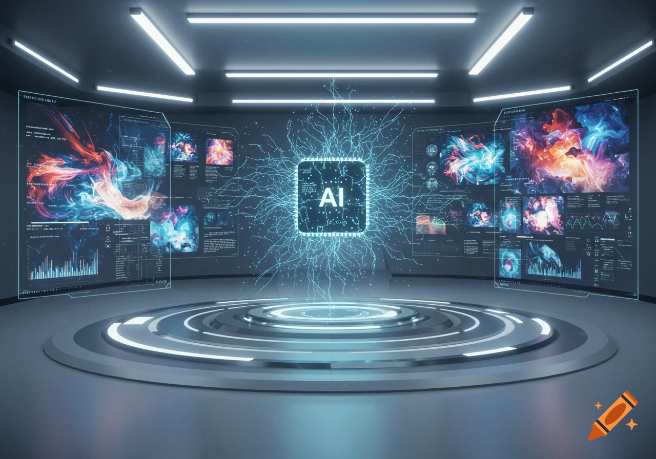 “futuristic AI hedge fund concept, artificial intelligence analyzing global financial markets, holographic stock charts, digital data streams, futuristic trading room, fintech style, ultra detailed, cinematic lighting, 8k”
